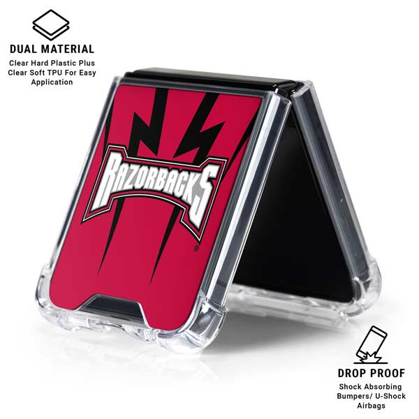 University of Arkansas-Fayetteville Razorbacks Galaxy Z Flip7 Clear Case