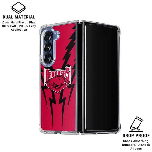 University of Arkansas-Fayetteville Razorbacks Galaxy Z Fold7 Clear Case
