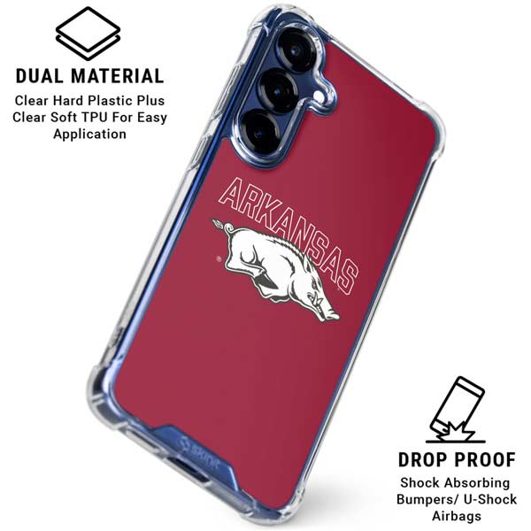 University of Arkansas-Fayetteville Razorbacks Logo Galaxy S25 FE Clear Case