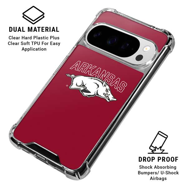 University of Arkansas-Fayetteville Razorbacks Logo Google Pixel 10 Pro XL Clear Case