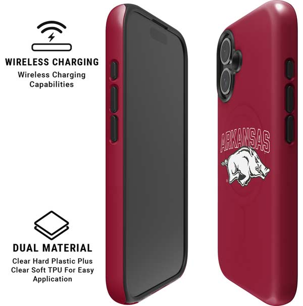 University of Arkansas-Fayetteville Razorbacks Logo iPhone 16 Magsafe Impact Case