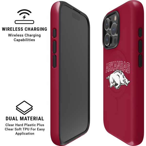 University of Arkansas-Fayetteville Razorbacks Logo iPhone 16 Pro Magsafe Impact Case