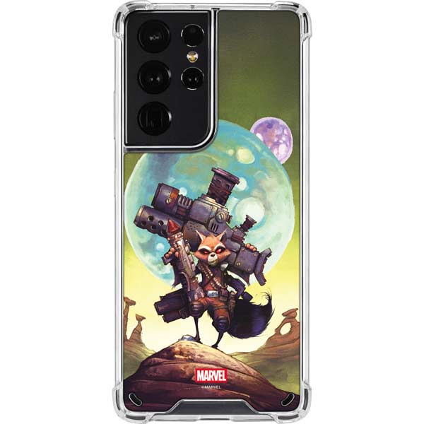 Marvel Rocket Raccoon Armored Arsenal Galaxy S21 Ultra 5G Clear Case