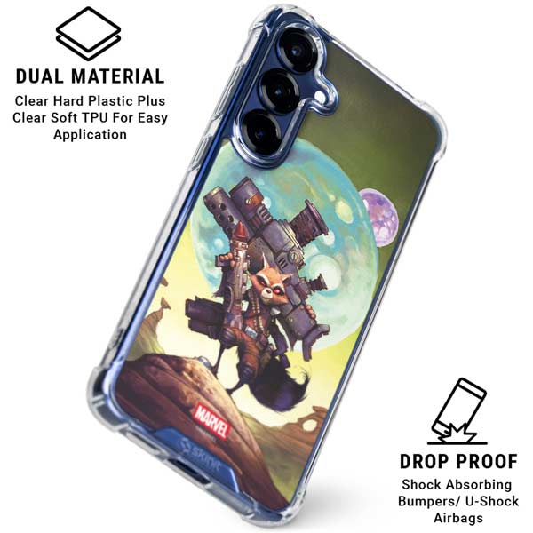 Marvel Rocket Raccoon Armored Arsenal Galaxy S25 Plus Clear Case