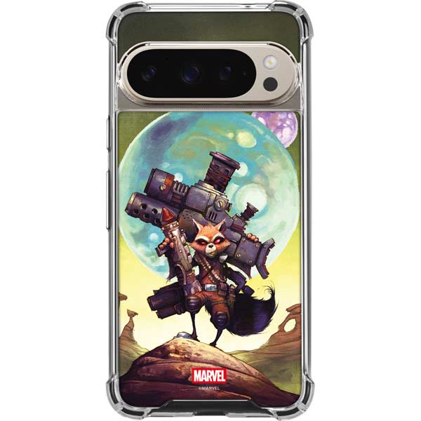 Marvel Rocket Raccoon Armored Arsenal Google Pixel 9 Pro XL Clear Case