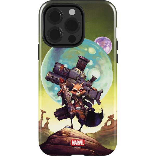 Marvel Rocket Raccoon Armored Arsenal iPhone 15 Pro Impact Case