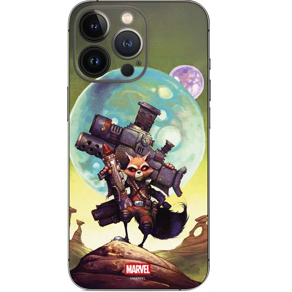 Marvel Rocket Raccoon Armored Arsenal iPhone 15 Pro Skin