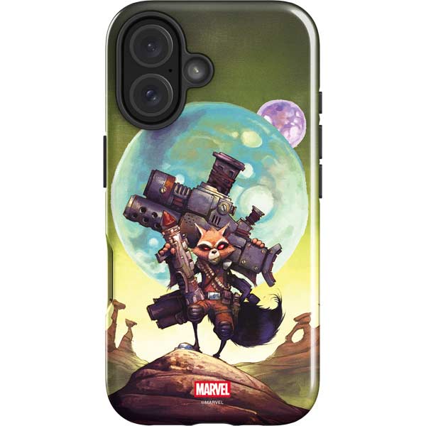 Marvel Rocket Raccoon Armored Arsenal iPhone 16 Impact Case