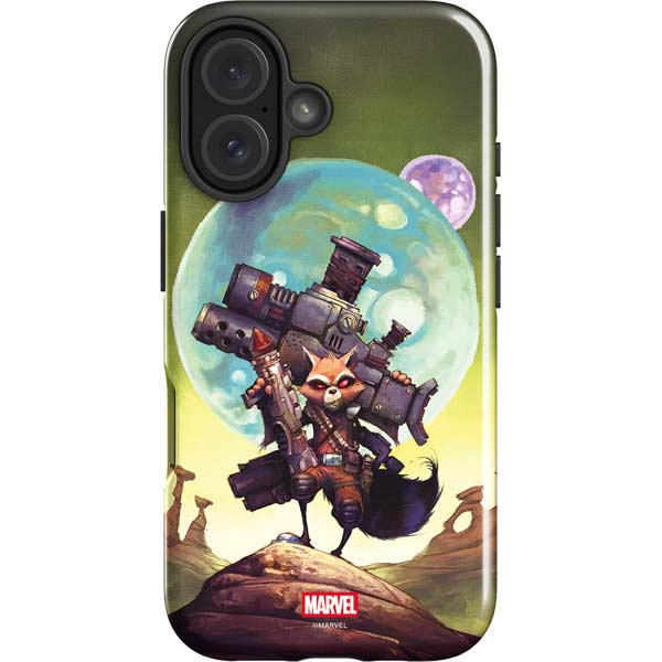 Marvel Rocket Raccoon Armored Arsenal iPhone 16 Plus Impact Case