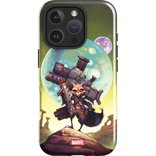 Marvel Rocket Raccoon Armored Arsenal iPhone 16 Pro Impact Case