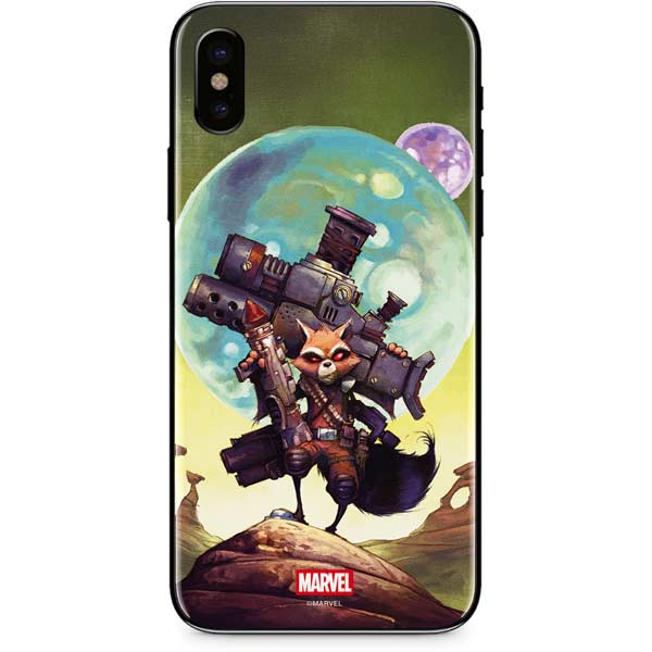 Marvel Rocket Raccoon Armored Arsenal iPhone XS Skin