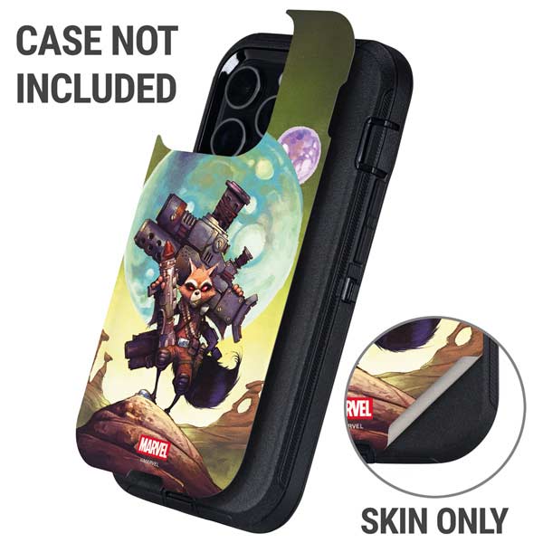 Marvel Rocket Raccoon Armored Arsenal Otterbox Defender iPhone Skin