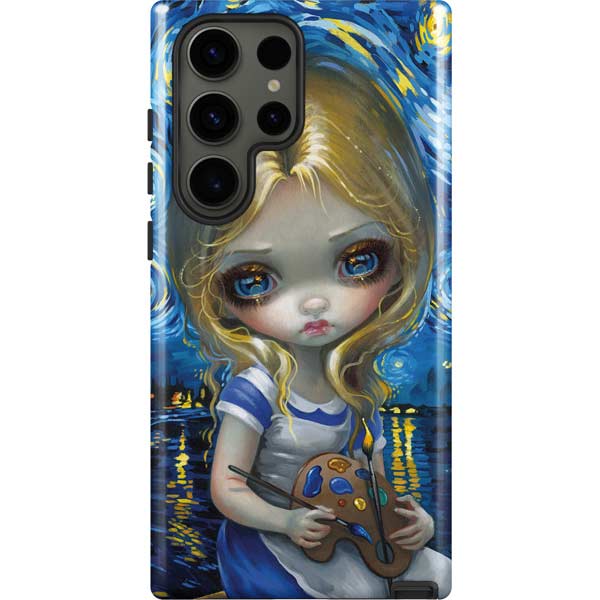 Artist Alice in Van Gogh Starry Night by Jasmine Becket-Griffith Galaxy Cases