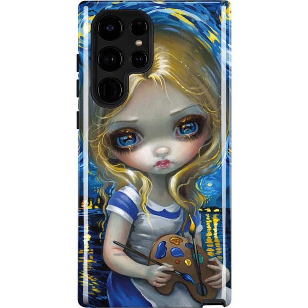 Artist Alice in Van Gogh Starry Night by Jasmine Becket-Griffith Galaxy Cases