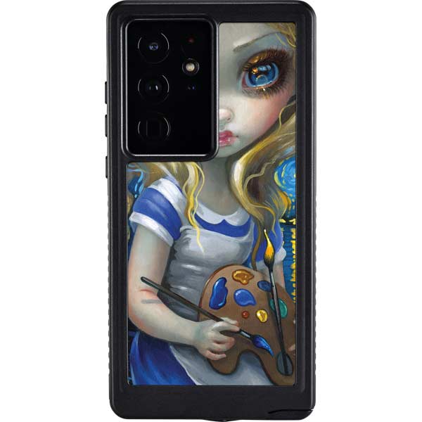 Artist Alice in Van Gogh Starry Night by Jasmine Becket-Griffith Galaxy Cases