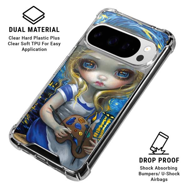 Artist Alice in Van Gogh Starry Night by Jasmine Becket-Griffith Google Pixel 10 Pro XL Clear Case