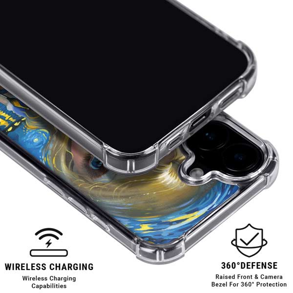 Artist Alice in Van Gogh Starry Night by Jasmine Becket-Griffith iPhone 17 Clear Case