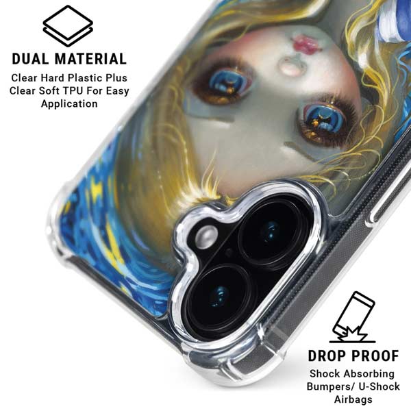Artist Alice in Van Gogh Starry Night by Jasmine Becket-Griffith iPhone 17 Clear Case