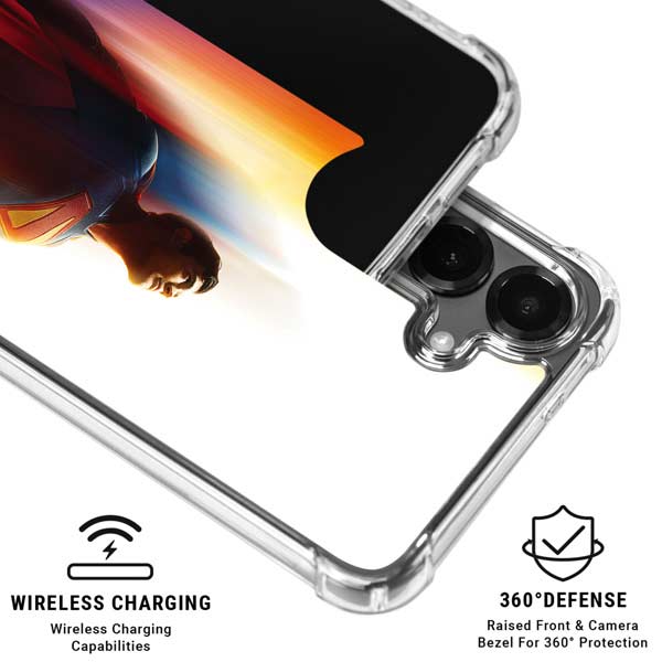 Superman 2025 Man of Steel Ascension Heroic Glow Galaxy S26 Plus Clear Case