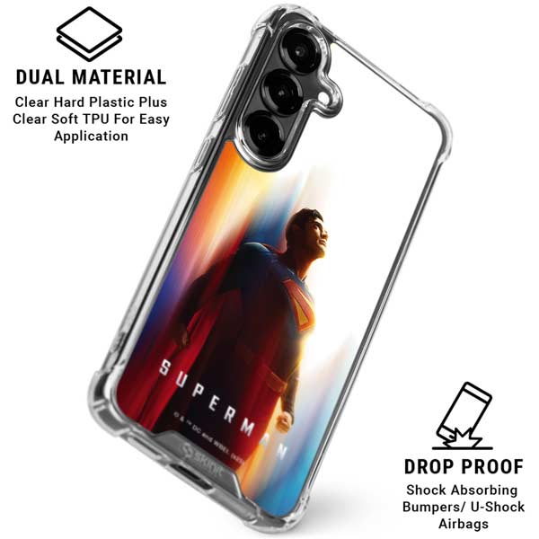 Superman 2025 Man of Steel Ascension Heroic Glow Galaxy S26 Plus Clear Case