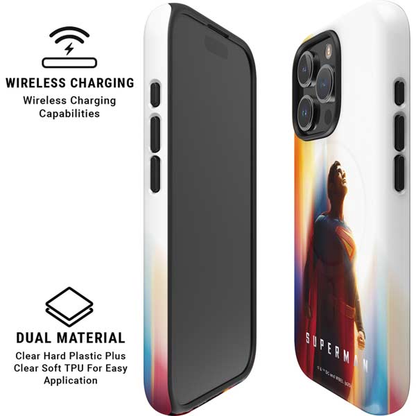 Superman 2025 Man of Steel Ascension Heroic Glow iPhone 16 Pro Max Magsafe Impact Case