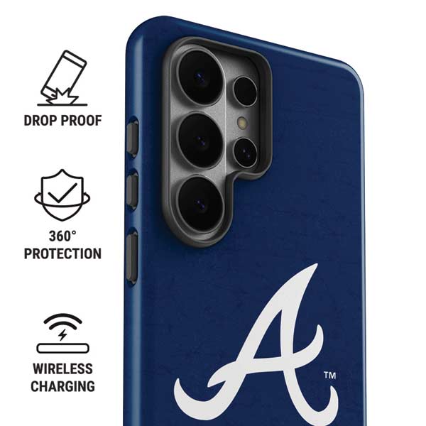 MLB Atlanta Braves - Solid Distressed Galaxy S26 Ultra Impact Case