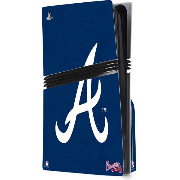 MLB Atlanta Braves - Solid Distressed PlayStation PS5 Skins