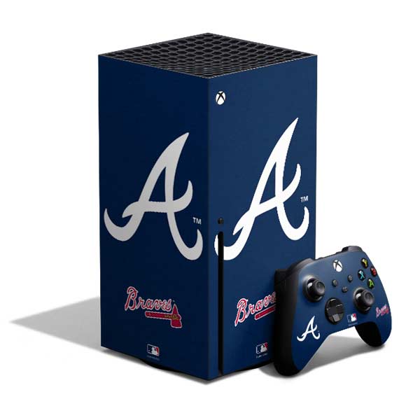 MLB Atlanta Braves - Solid Distressed Xbox Series X Skins