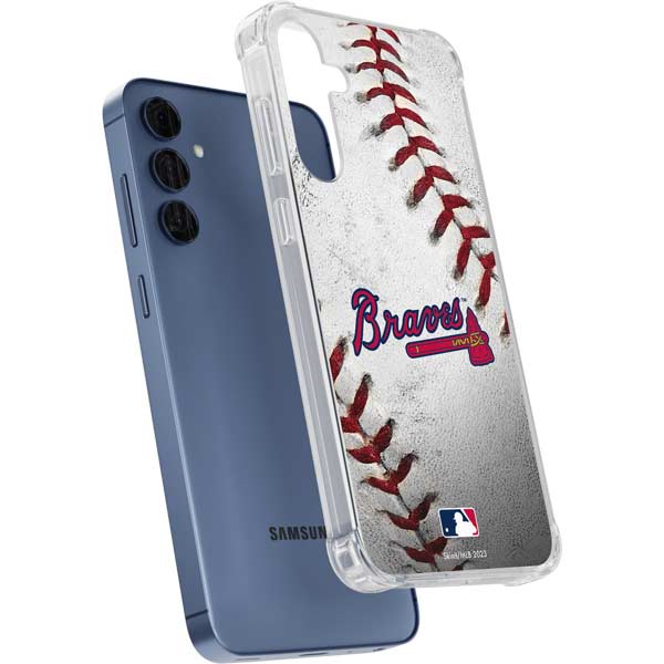 MLB Atlanta Braves Game Ball Galaxy A35 5G Clear Case