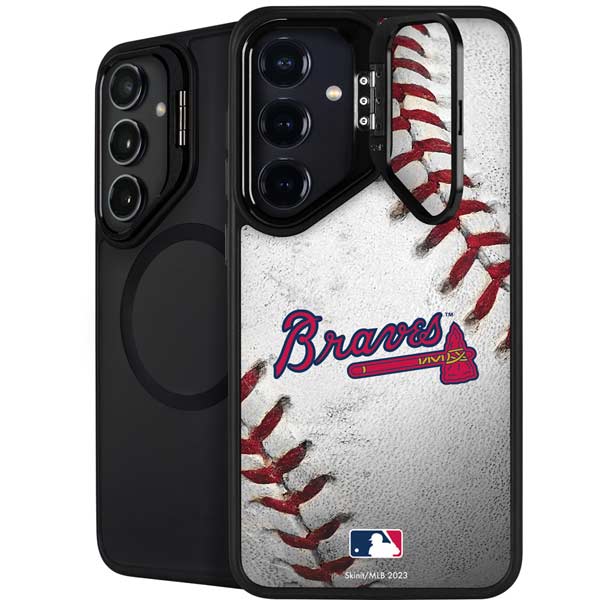 MLB Atlanta Braves Game Ball Galaxy S25 Plus Kickstand Case