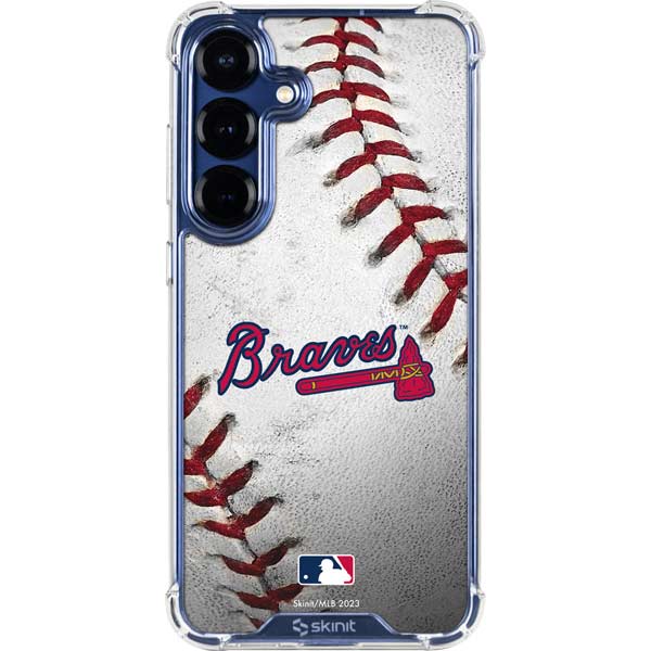 MLB Atlanta Braves Game Ball Galaxy S25 Plus Clear Case