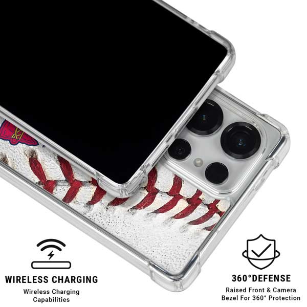 MLB Atlanta Braves Game Ball Galaxy S25 Ultra Clear Case
