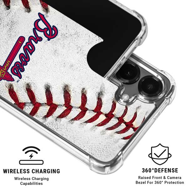MLB Atlanta Braves Game Ball Galaxy S26 Plus Clear Case