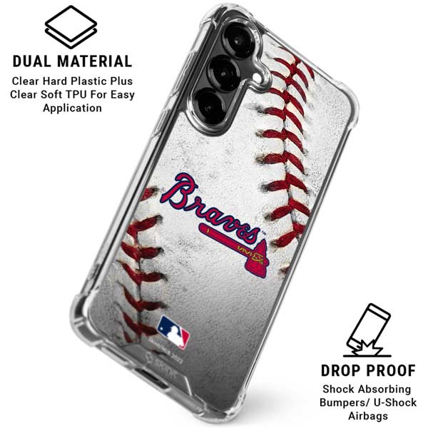 MLB Atlanta Braves Game Ball Galaxy S26 Plus Clear Case