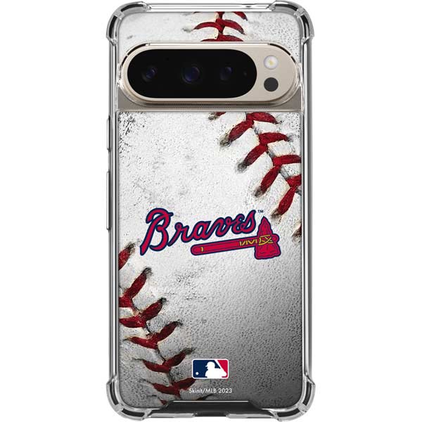 MLB Atlanta Braves Game Ball Pixel 9 Pro XL Clear Case