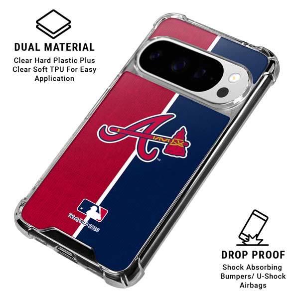 MLB Atlanta Braves Split Google Pixel 10 Pro XL Clear Case