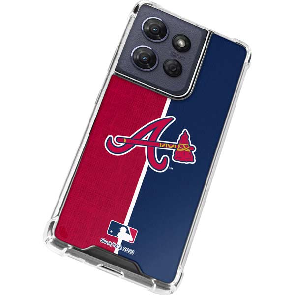 MLB Atlanta Braves Split Moto G Power 5G (2025) Clear Case