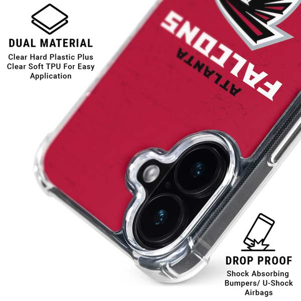 NFL Atlanta Falcons - Alternate Distressed iPhone 17 Clear Case