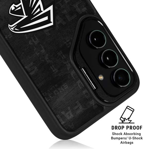 NFL Atlanta Falcons Black & White Galaxy S26 Plus Kickstand Case