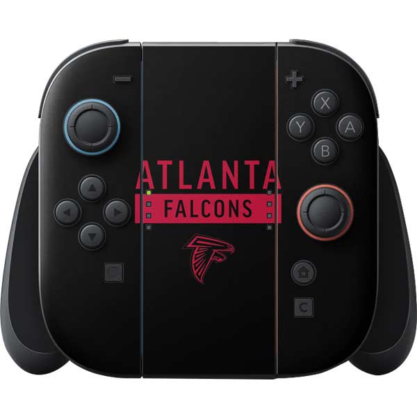 NFL Atlanta Falcons Black Performance Series Nintendo Skins