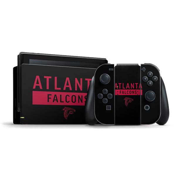 NFL Atlanta Falcons Black Performance Series Nintendo Skins