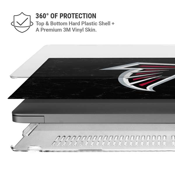 NFL Atlanta Falcons Distressed MacBook Pro 14in (2021-24) Case plus Skin