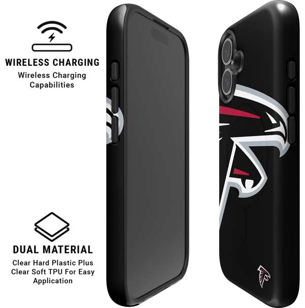 NFL Atlanta Falcons Large Logo iPhone 16 Magsafe Impact Case