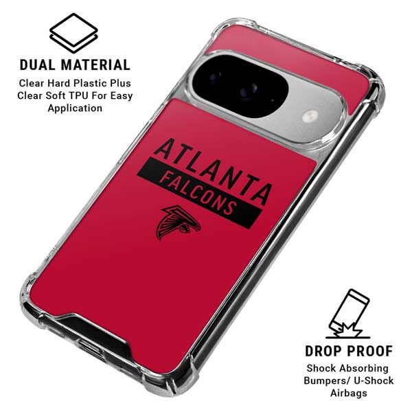 NFL Atlanta Falcons Red Performance Series Google Pixel 10 Clear Case