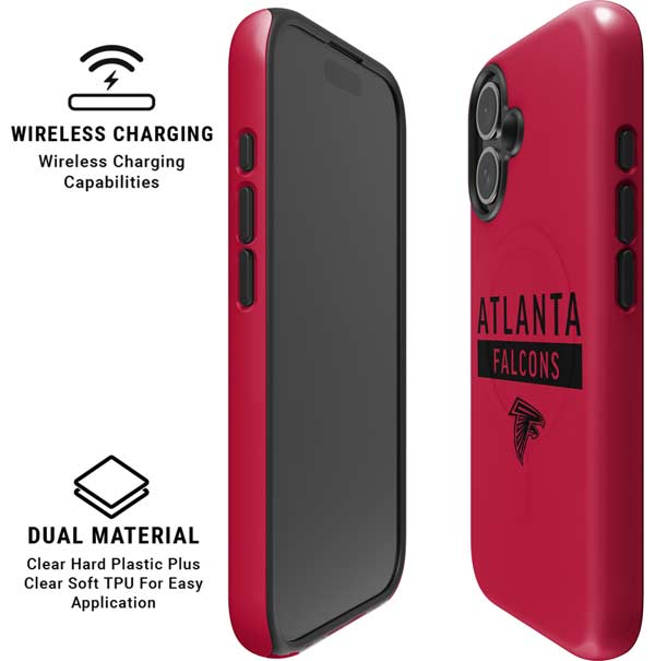 NFL Atlanta Falcons Red Performance Series iPhone 16 Magsafe Impact Case