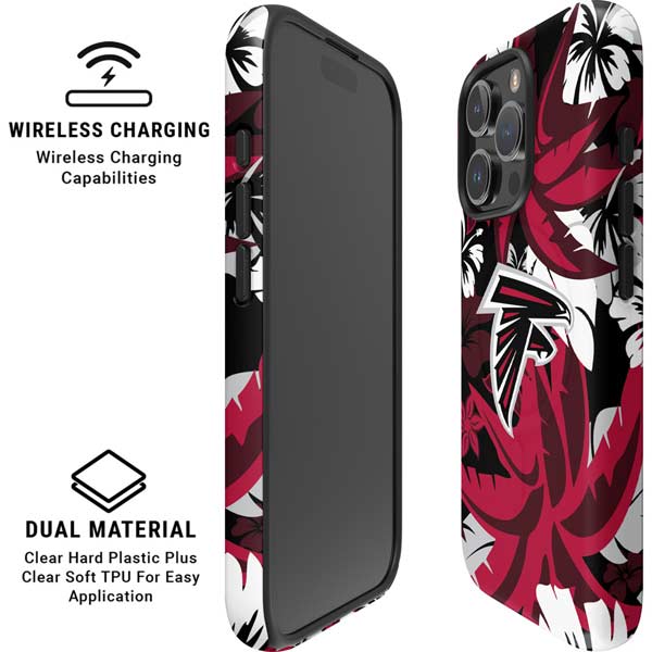 NFL Atlanta Falcons Tropical Print iPhone 16 Pro Max Magsafe Impact Case