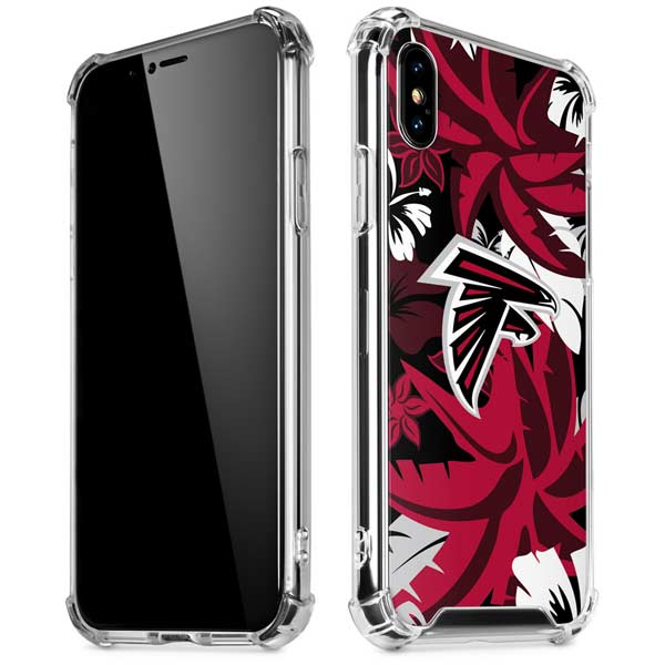 NFL Atlanta Falcons Tropical Print iPhone X/XS Clear Case