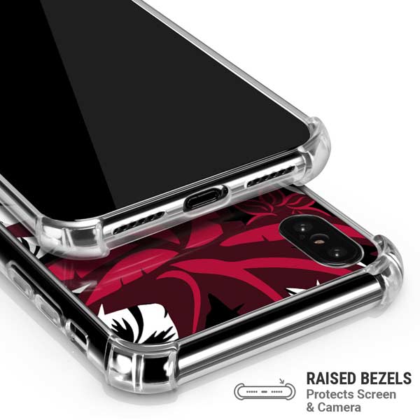 NFL Atlanta Falcons Tropical Print iPhone X/XS Clear Case