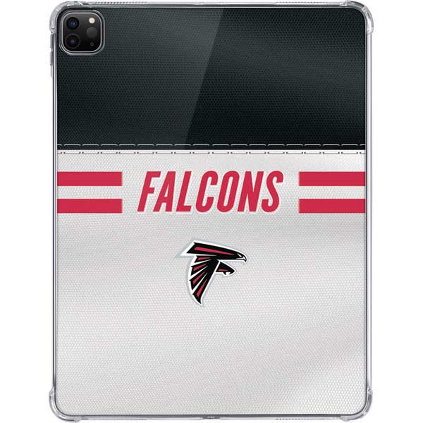 NFL Atlanta Falcons White Striped iPad Pro 11in (2024) Clear Case