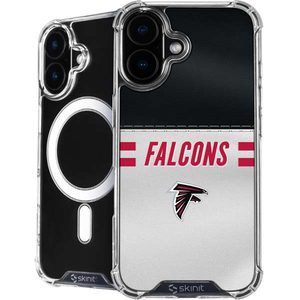NFL Atlanta Falcons White Striped iPhone 17 MagSafe Case